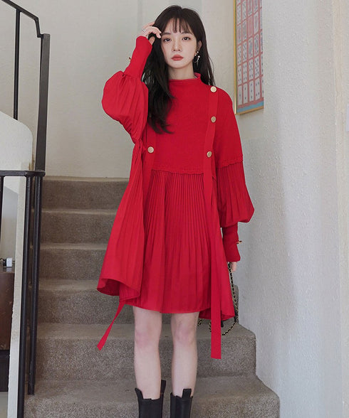 Lantern Sleeve Dress